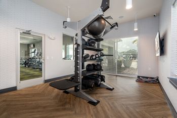 Free Weight Equipment & Medicine Balls At The Fitness Center